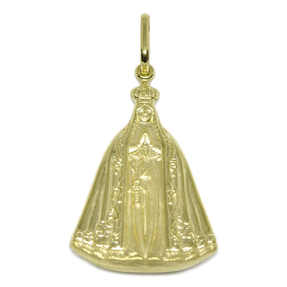 Pingente Nsra. Aparecida Grande Oca em Ouro Amarelo 18 Kilates - 25080